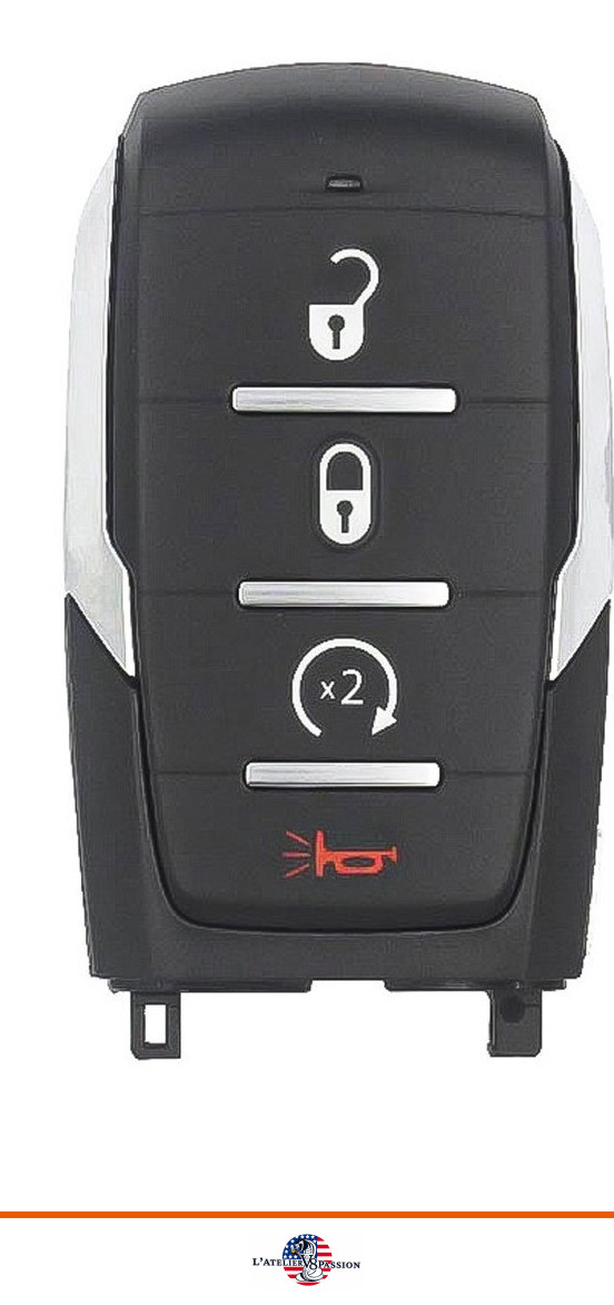 Clé générique RAM 1500 2019-2024, 4 boutons