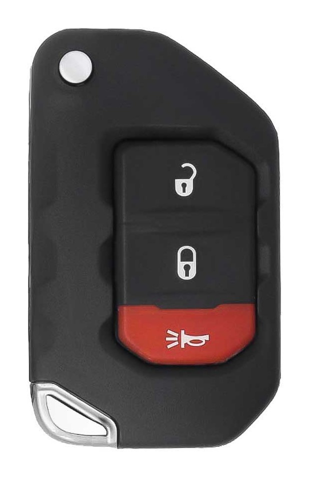 Clé Jeep Wrangler 3 boutons 68416782AA, photo de face