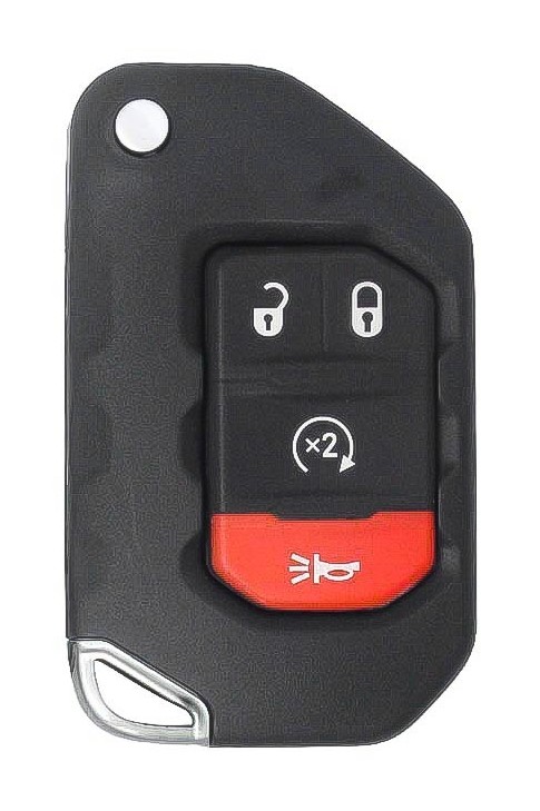 Clé Jeep Wrangler 4 boutons 68416784AA, photo de face